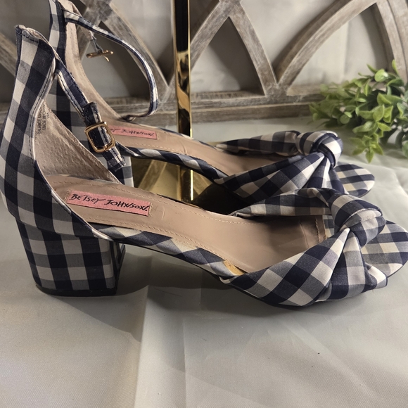 Betsey Johnson Gingham Bow Heels — Cottagecore With a Little Attitude - Picture 2 of 15